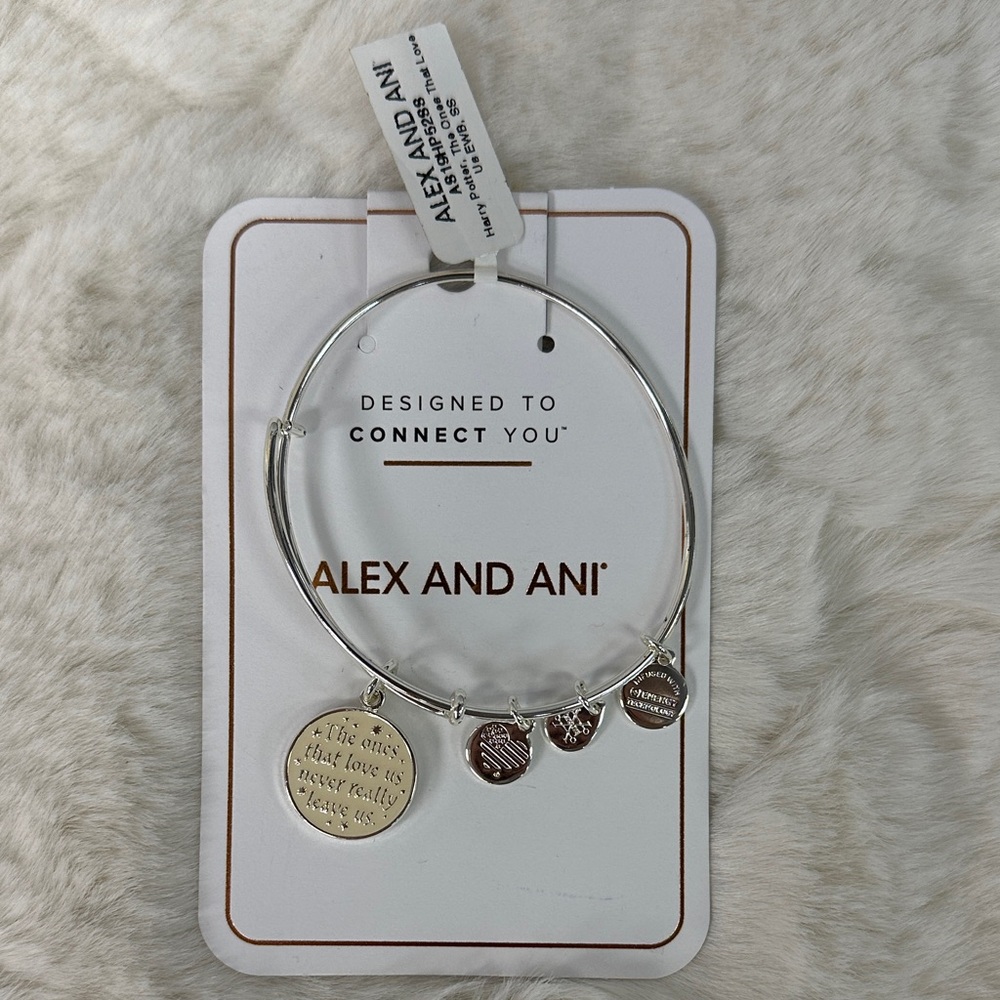 Alex and Ani Silver Charm Bangle